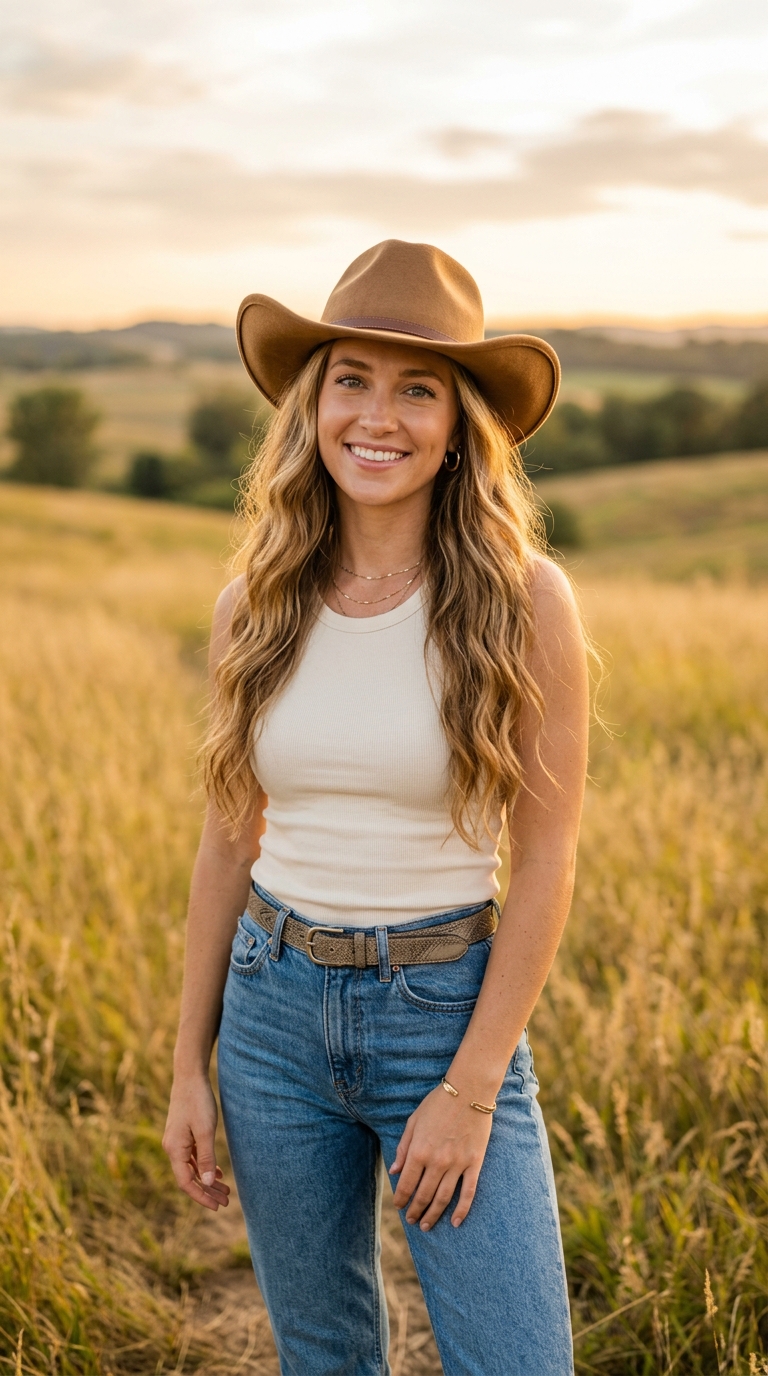 Cowboy hat in the field